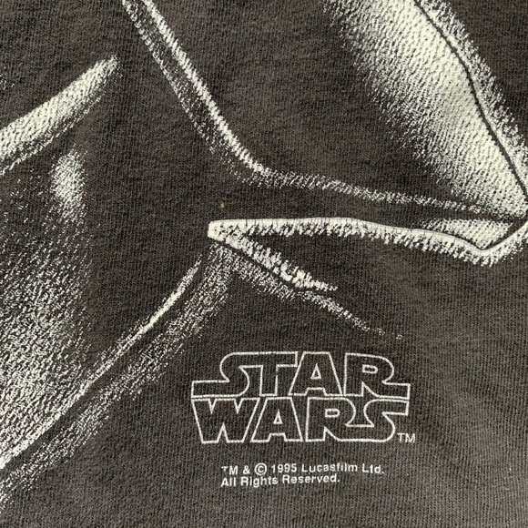 Vintage 1995 Star Wars Darth Vader A New Hope Movie Promo T-Shirt Made in USA - Picture 2 of 5